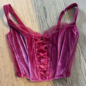 Victorias secret velvet corset